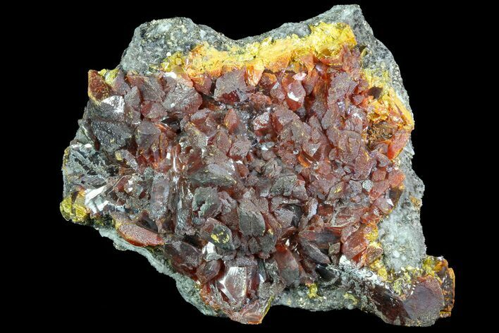 Realgar With Quartz & Pyrite - Peru #71634